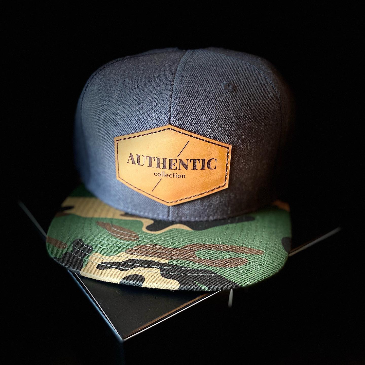 Core Camo Leather Patch Snapback image 0