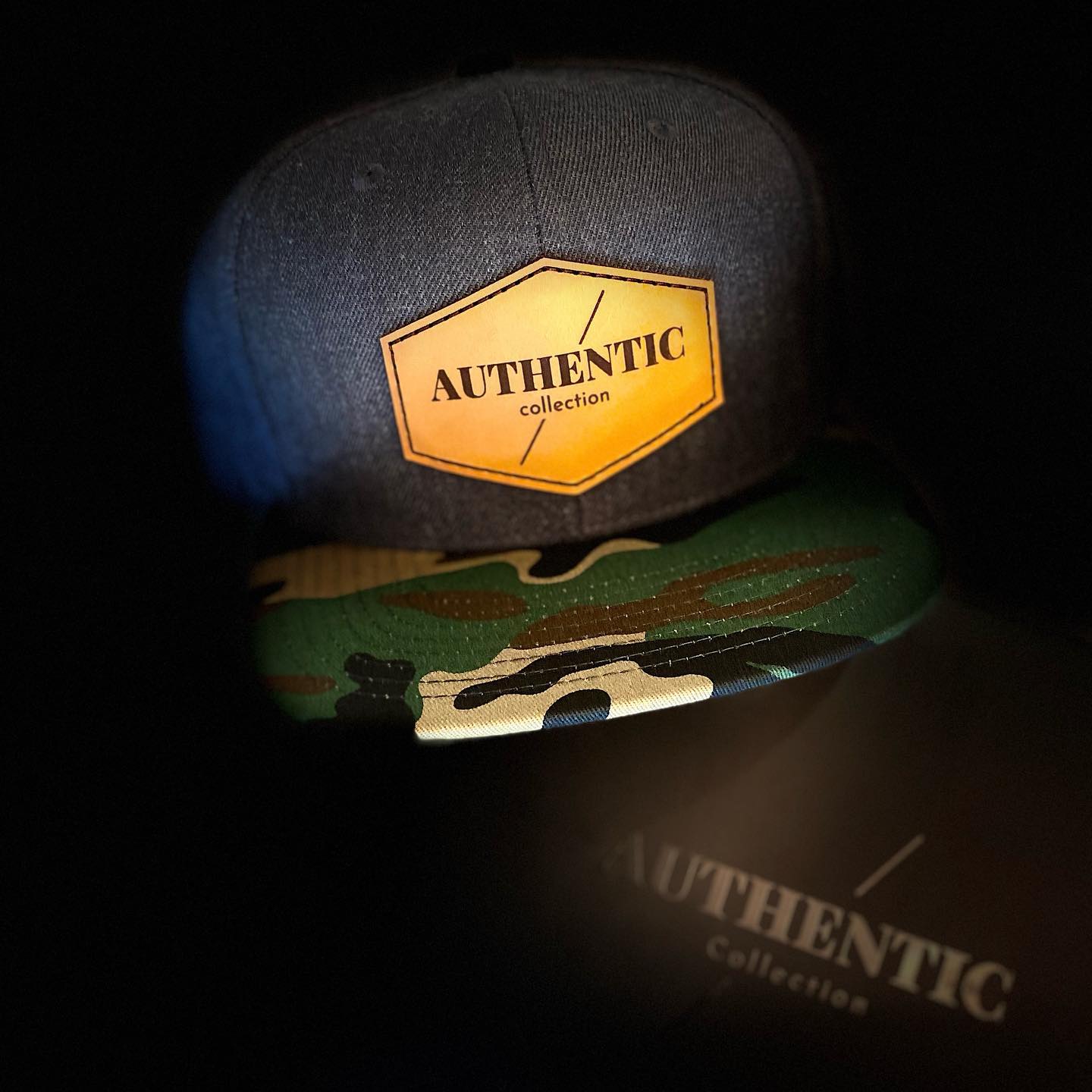 Core Camo Leather Patch Snapback image 1